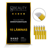 10 Lâminas Lovbeauty Nano Blade 12 0.18mm Flex Com Anvisa Cor Amarela