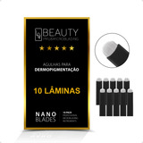 10 Lâminas Lovbeauty Nano Blade 15u 0.15mm Flex Ultra Fina Cor Preto