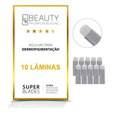10 Lâminas Lovbeauty Super Blade 18u 0.18mm Flex Tebori Cor Cinza