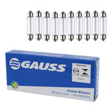 10 Lâmpadas Pisca Branco Miniatura C5w Gl6418 Gauss