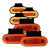 10 Lanterna 6 Leds 12/24v Lateral Caminhão Trailer Barco Baú