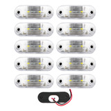 10 Lanterna Led Teto Placa Degrau Ônibus Caminhão Baú 24v