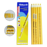 10 Lápis Marcador Industrial Amarelo P/ Marcações 