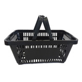 10 Mini Cestinha Plastica Farmácia Perfumaria Pretas