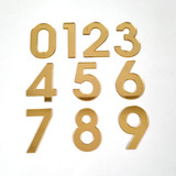 10 Números Ou Letras 5cm De Altura Em Acrílico Dourado