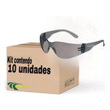 10 Oculos Proteção Segurança Leopardo Fumê Escuro 1ºlinha 