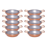 10 Panelinha Tacho Frigideira Pergaminho Cor Cobre N 18