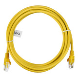 10 Pçs Patch Cord Rj45 Cat6 Lan Cable Flex 2,5m Amarelo