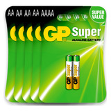 10 Pilhas Aaaa 4a Mini Alcalina Super Gp - 5 Cartelas C/2un