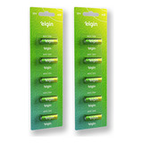 10 Pilhas Baterias Elgin 23a 12v A23 Alcalina 2 Cartelas