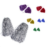10 Pom Pom Diversas Cores Metalizado Mamae Sacode Carnaval