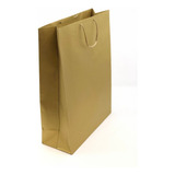 10 Sacolas De Papel P/ Presente 55x40x16cm: Alça De Cordão Cor Ouro