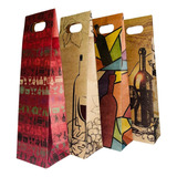 10 Sacolas Para Garrafa/vinho C/ Fundo Reforçado