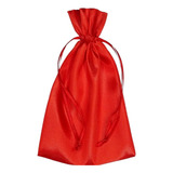 10 Sacos De Cetim Grande 20x30cm Vermelho Embalagem Joias 