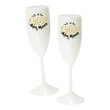 10 Taças Champanhe 190 Ml Personalizada Ano Novo