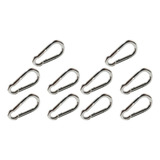 10 Und Mosquetão 5cm 5x50 230kg Academia Profissional Aço Cor Prateado
