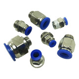10 Und União Reta Rosca Macho 1/4 X 6mm Conexão Pneumática