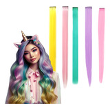 10 Unid Mechas Tic Tac Cosplay Fantasia Unicórnio 50cm Fibra