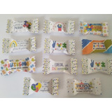 100 Balas Personalizadas Temáticas Autismo Lembrancinha Mimo