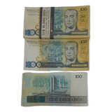 100 Cédulas Cem 100 Cruzados Flor De Estampa