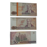 100 Cédulas Em Série 50 (cinquenta) Cruzados Flor Estampa