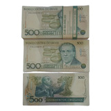 100 Cédulas Quinhentos 500 Cruzados Em Série Flor De Estampa