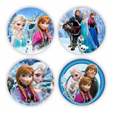 100 Etiquetas Adesivas Frozen, Anna, Elsa (tipo 1)