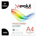 100 Folhas Papel Fotográfico Glossy A4 180g Premium Brilho