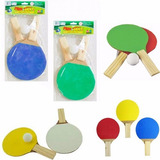 100 Kits Com 2 Raquetes E 1 Bolinha Ping Pong Brinquedo Fest