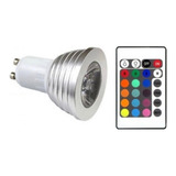100 Lâmpada Led 16 Cores Rgb + Controle 24 Funções 3w Gu10
