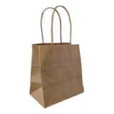 100 Mini Sacola Kraft 14x8,5x12 Loja Lembrancinha Brinde