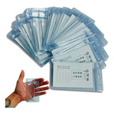 100 Plastico Porta Cartão Cracha Suporte Transparente