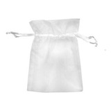 100 Saquinhos Organza Branco 7x9cm Lindo Lembrancinhas Sacos