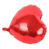 100 Unidades Balão Metalizado Coração Vermelho 45cm De Festa