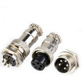 100 X Conector Mike 5 Vias Macho / Fêmea (par) Promoção