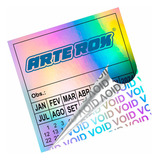1000 Etiqueta Lacre Void Holográfico 2x2 Cm Personalizado