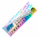 1000 Lacre Void Holográfico 3x1 Cm Personalizado Colorido