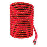 100m Corda Semi Estatica 10,5mm Rapel Escalada Montanhismo Cor Vermelho