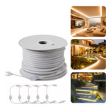 100m Mangueira Fita Led Neon Cob Super Brilhante +5 Conector