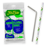 100un Canudo Bio Flexível Shake Vitaminas Strawplast 8mm F