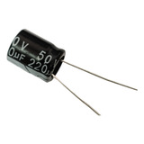 100x Capacitor Eletrolítico 220uf X 50v 105° 100 Pçs 