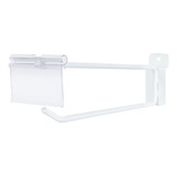 100x Ganchos Para Canaletado Branco Com Porta Preço 20cm