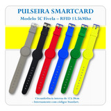 100x Pulseira Tag Rfid Smartcard 13.56mhz 1kb - Com Fivela