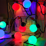 10m Varal De Led Luzes De Corda 30 Lampada 110v Festão Rgb 