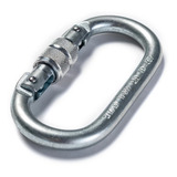 10un Mosquetão Oval Em Aço Fechamento Rosca 23kn 5101 Camper