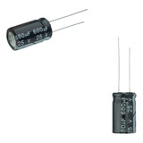 10x Capacitor Eletrolítico 680uf X 25v 105º Kit C/ 10 Peças