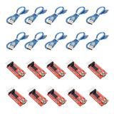10x Conversor Ftdi Usb Para Ttl Rs232 Esp Serial Com Cabo Nf