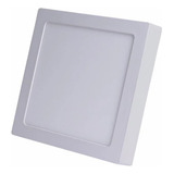 10x Luminária Led Plafon Painel 18w Sobrepor Quadrada Bivolt