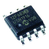 10x Pic12f683 I/sn Smd Soic-8 Microcontrolador Kit 10 Peças