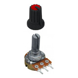 10x Potenciômetro 10k Linear Com Eixo L20 Estriado + Knob